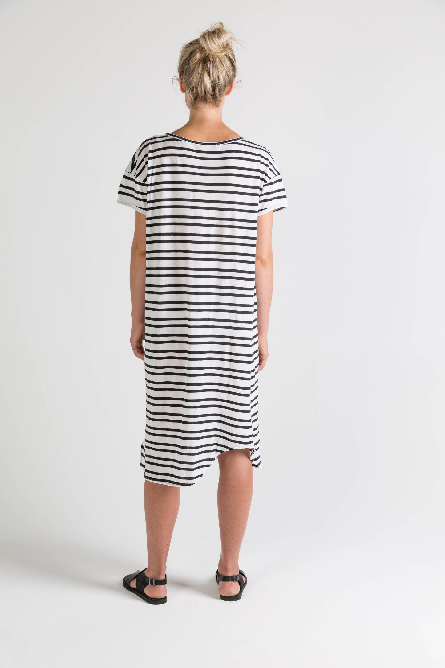 Ophelia and Ryder Striped Scoop V-Neck Dress