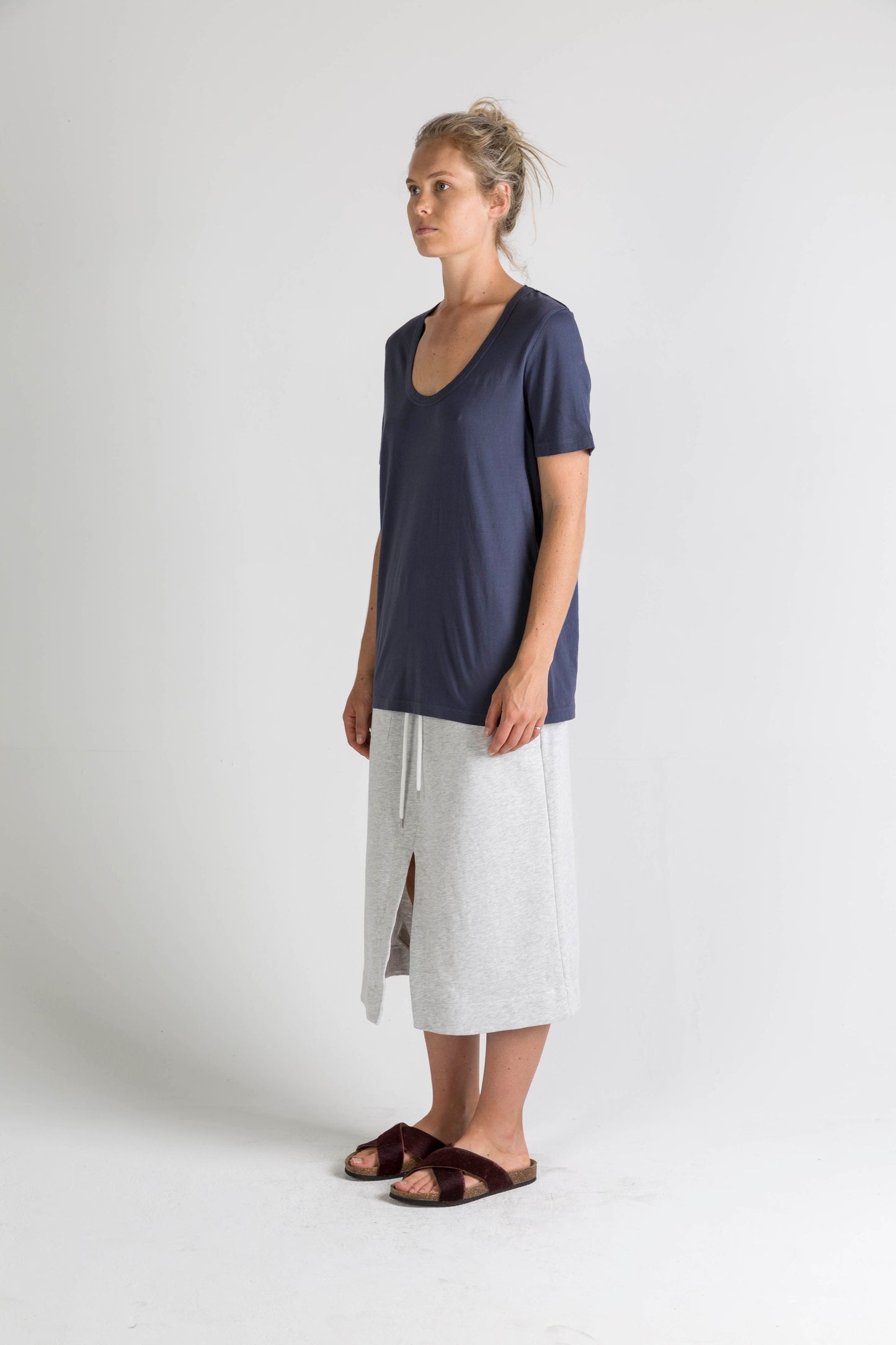 Ophelia and Ryder Navy Scoop Neck T-Shirt