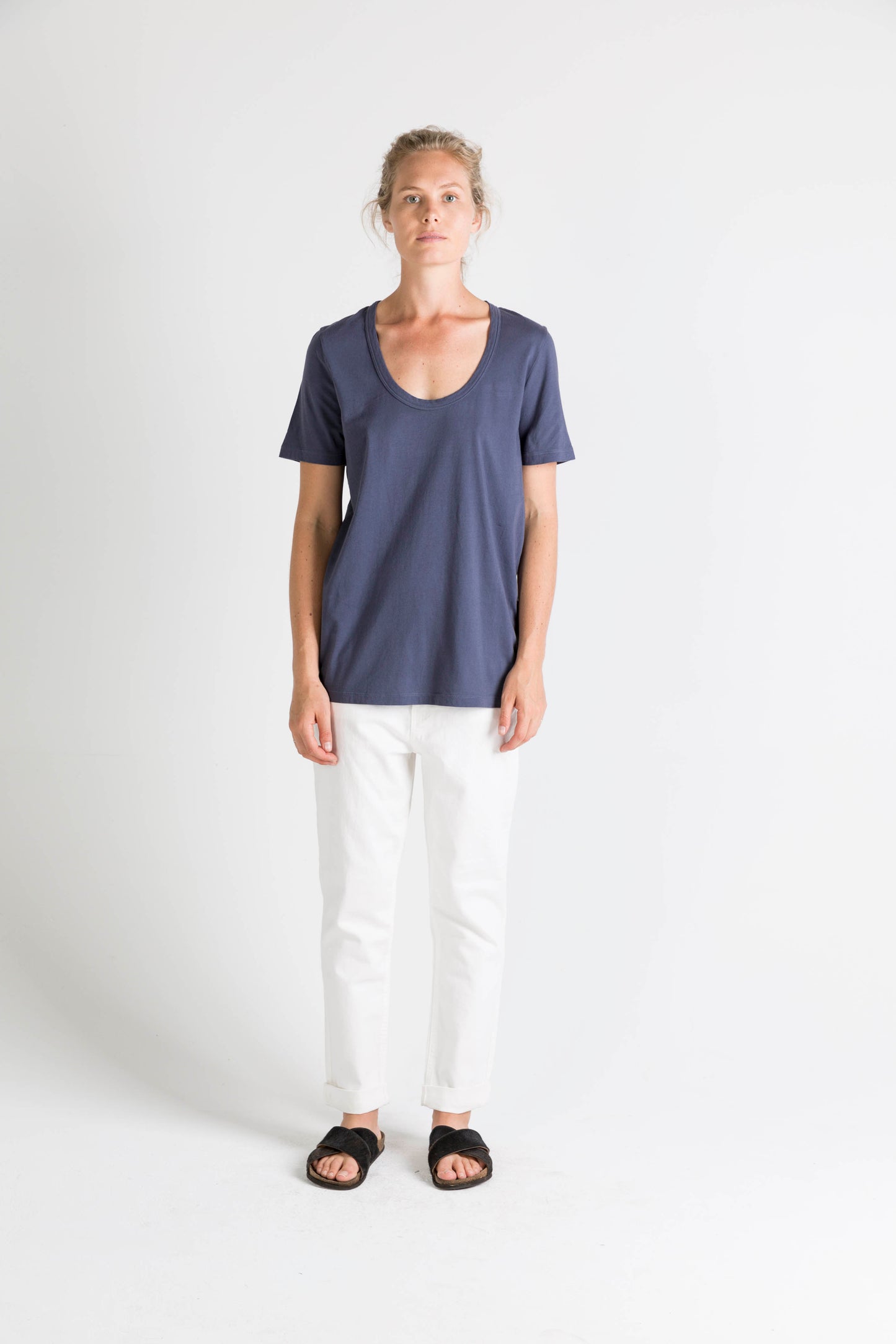 Ophelia and Ryder Navy Scoop Neck T-Shirt