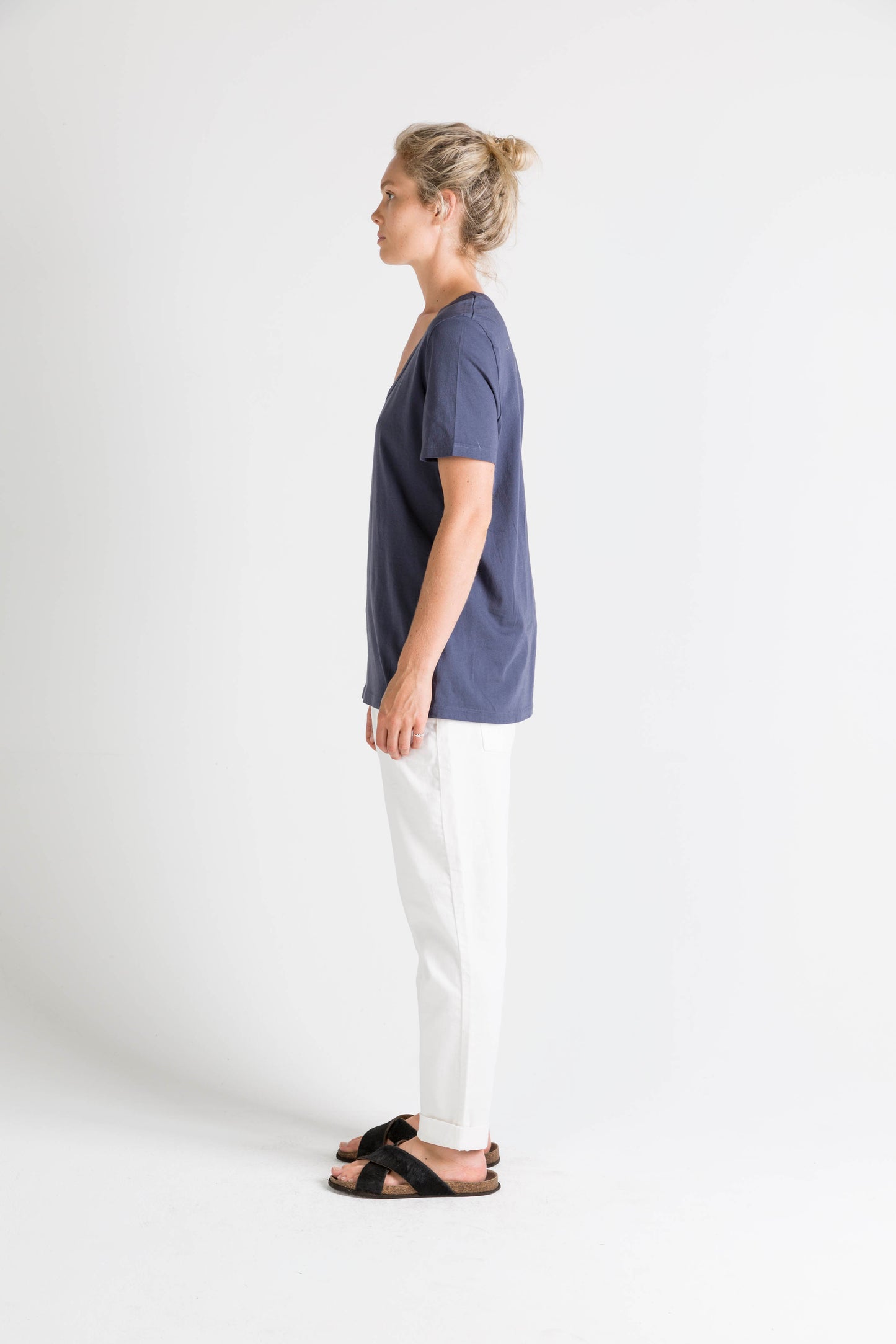 Ophelia and Ryder Navy Scoop Neck T-Shirt