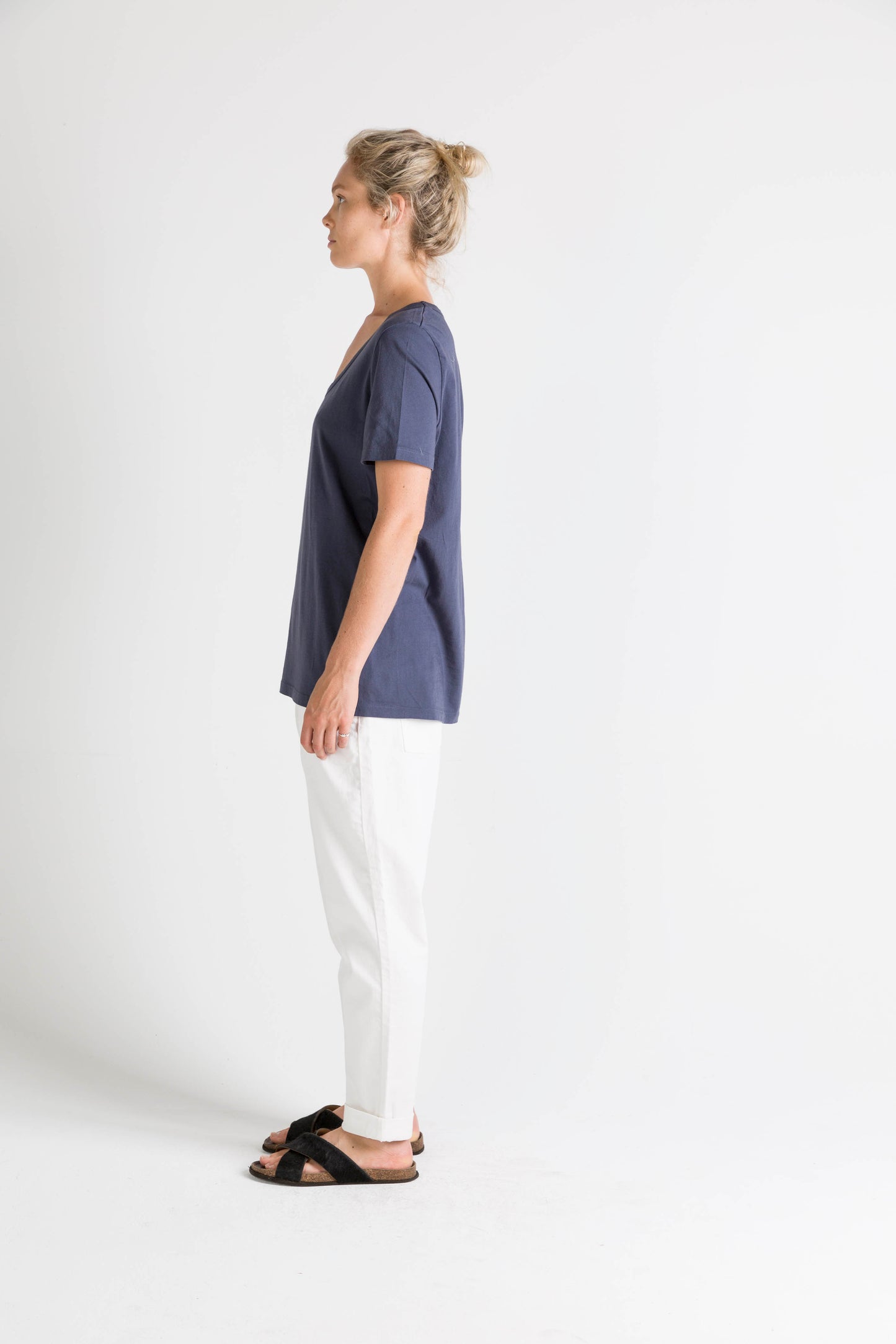 Ophelia and Ryder Navy Scoop Neck T-Shirt